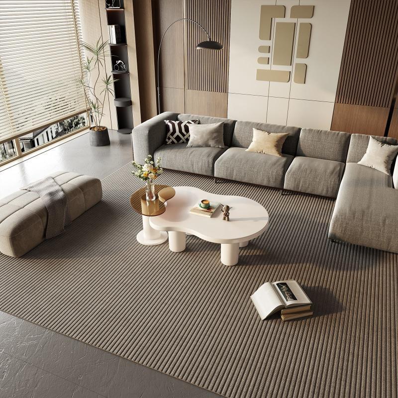Guyii Nesting Coffee Table Set of 2, Tempered Glass Side Table & Cloud Coffee Table for Living Room