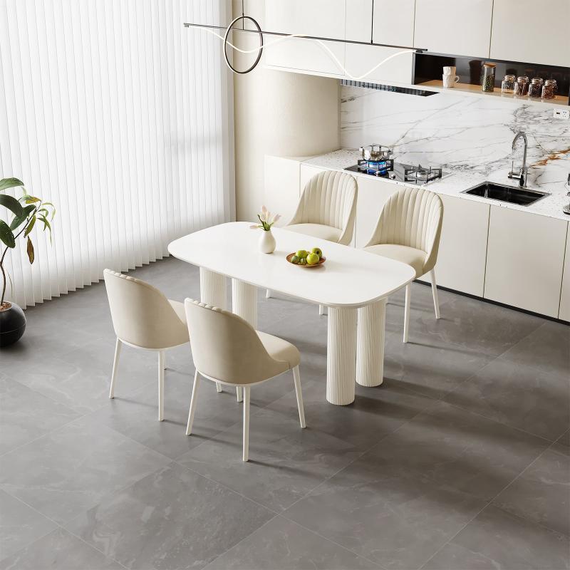 Guyii 55"-70" Rectangle Dining Table, Modern Kitchen Table for Dining Room