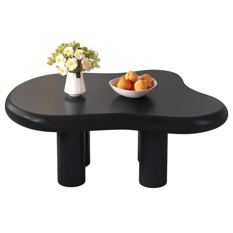 Guyii 35“-46” Cloud Coffee Table 4 Legs, Cute Coffee Table, Upgraded White Modern Tea Table