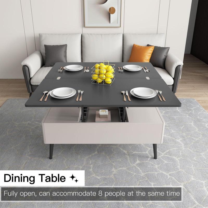 Guyii 43” Lift Top Coffee Table with Storage Drawer, 3 in 1 Multi Function Center Table