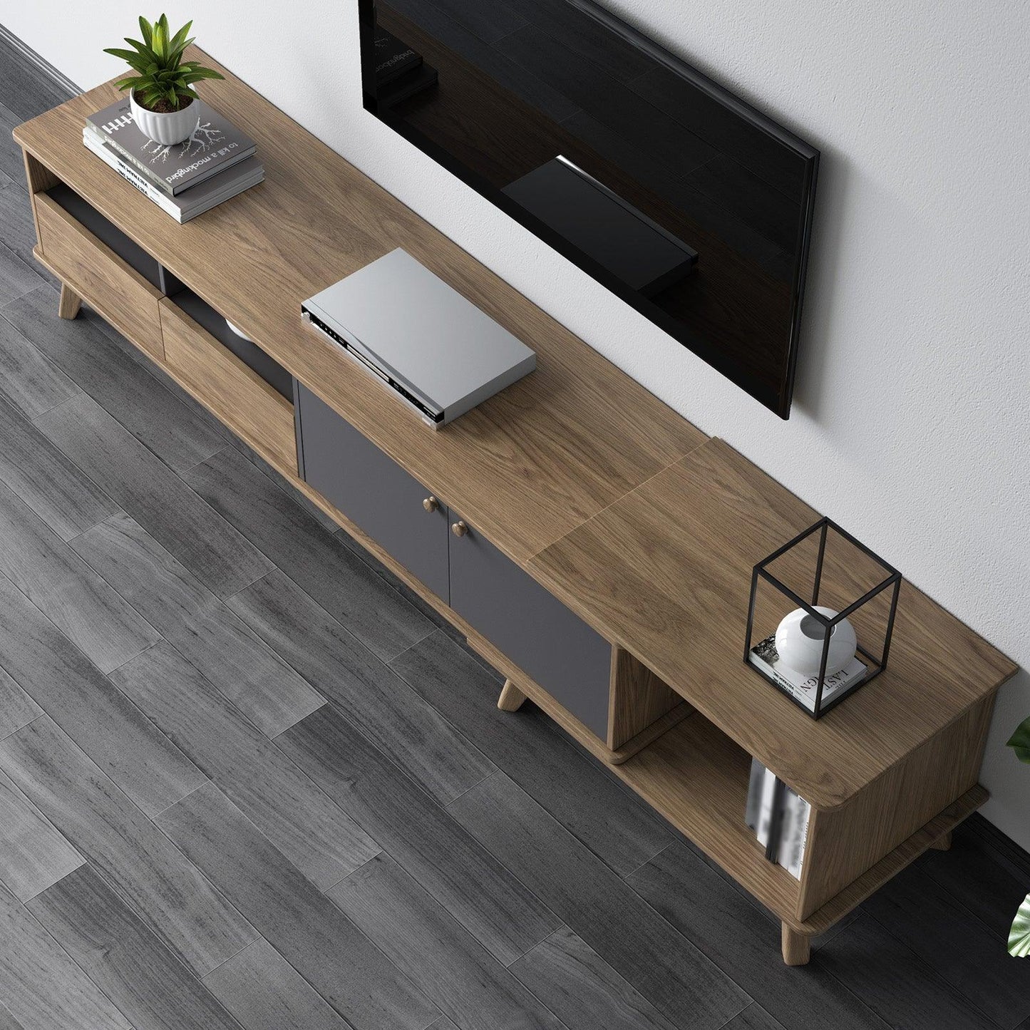 Guyii Extendable TV Stand – Modern TV Console with Adjustable Length for Living Room and Entertainment Areas