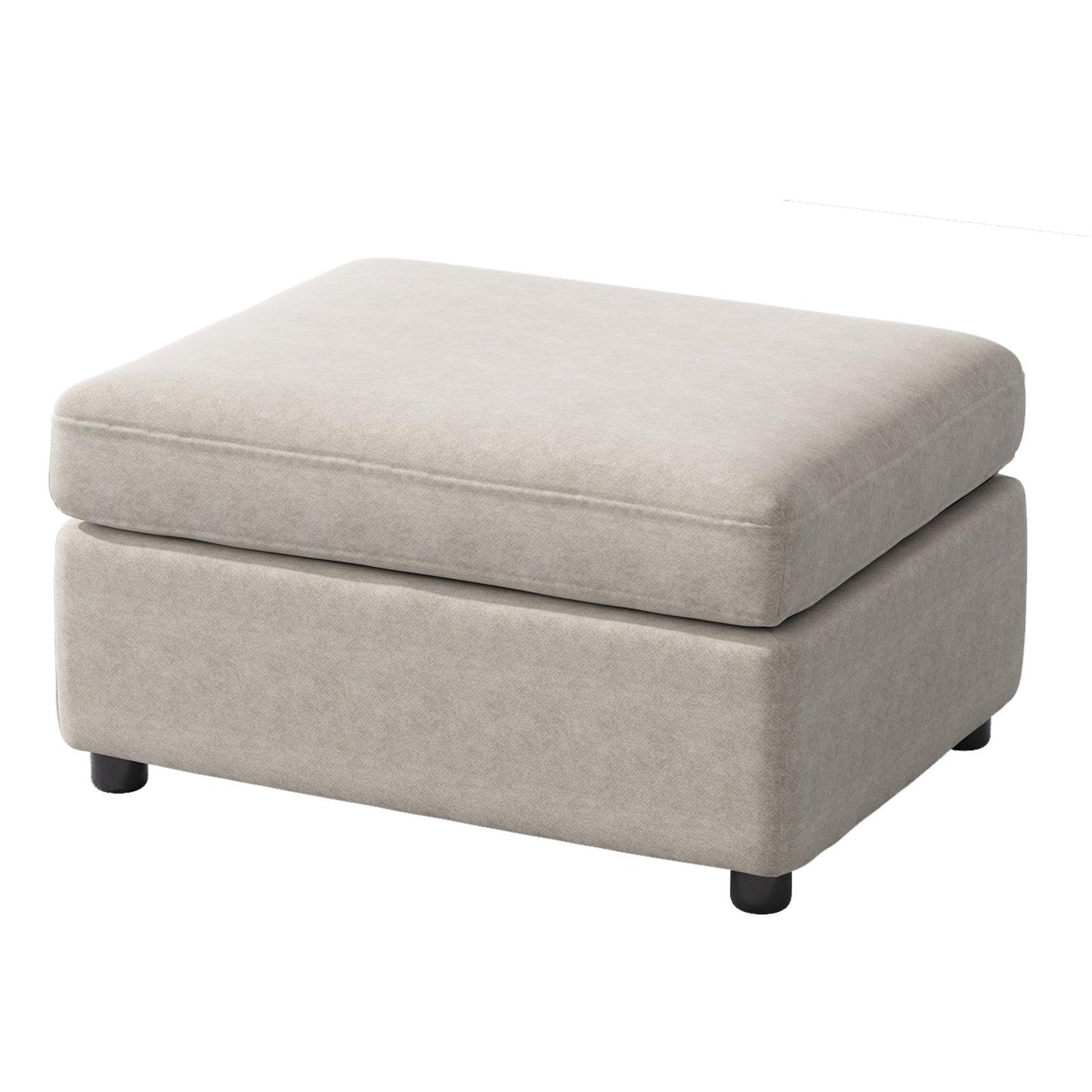 Guyii Sofa Ottoman, Storage Footrest for Sectional Sofa, Rectangular Couch Ottoman
