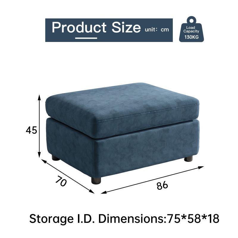 Guyii Velvet Sectional Sofa, Modern Oversized 4-9 Seater with Pillows and Storage Footstool