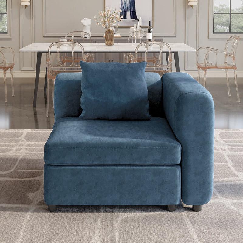 Guyii Velvet Sectional Sofa, Modern Oversized 4-9 Seater with Pillows and Storage Footstool
