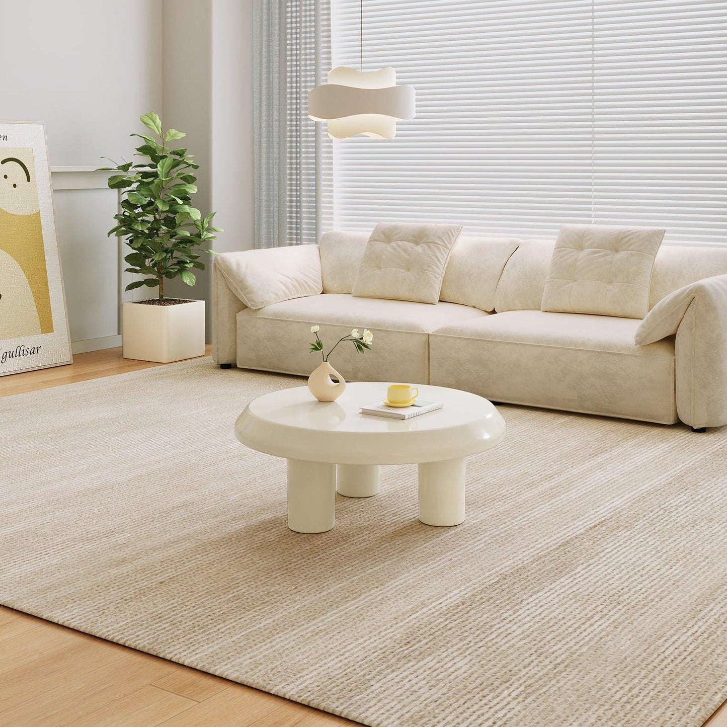 Guyii Modern Nesting Coffee Table Set – Round Coffee Tables for Living Room, Bedroom, and Small Spaces