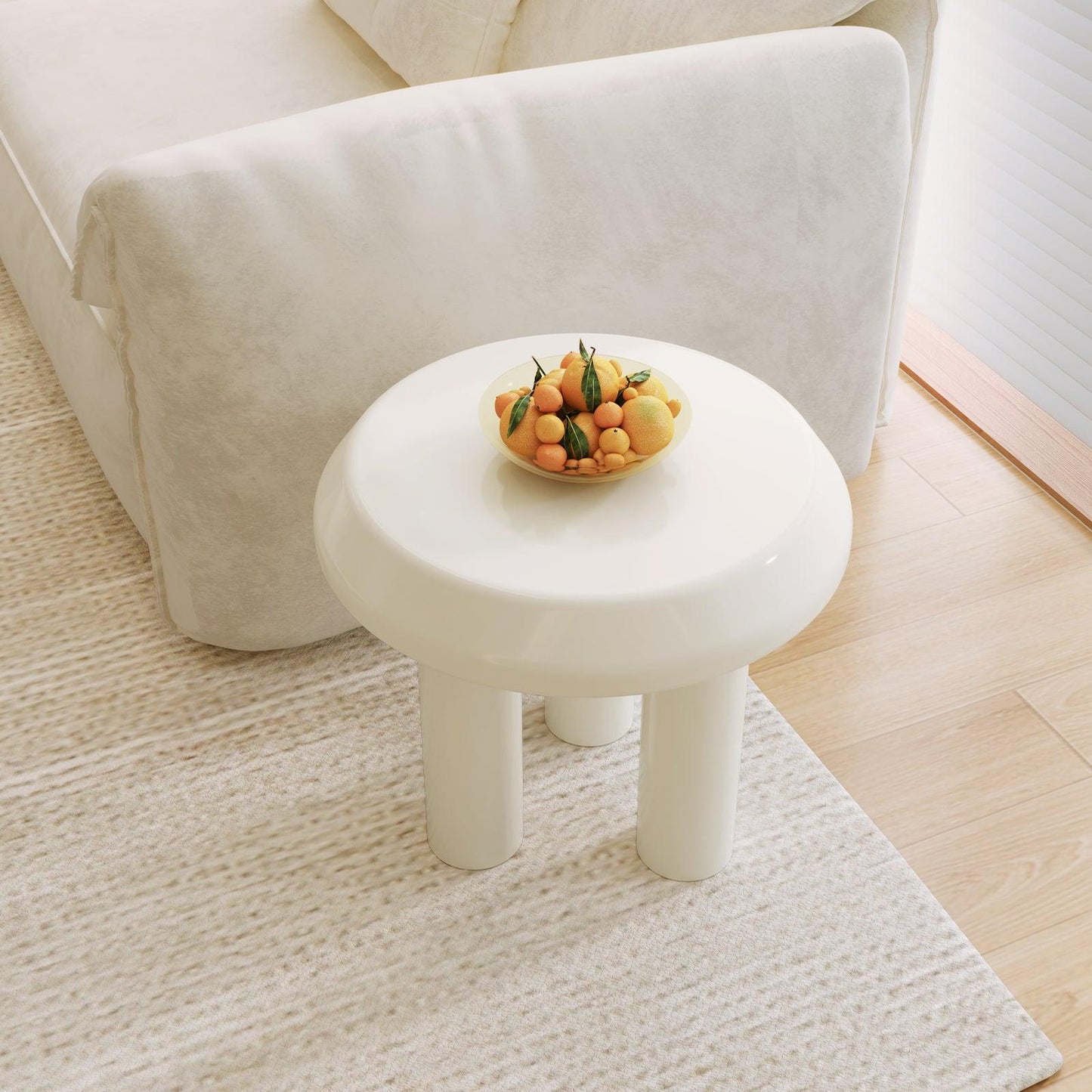 Guyii Modern Round Side Table, Stylish End Table for Living Room or Bedroom