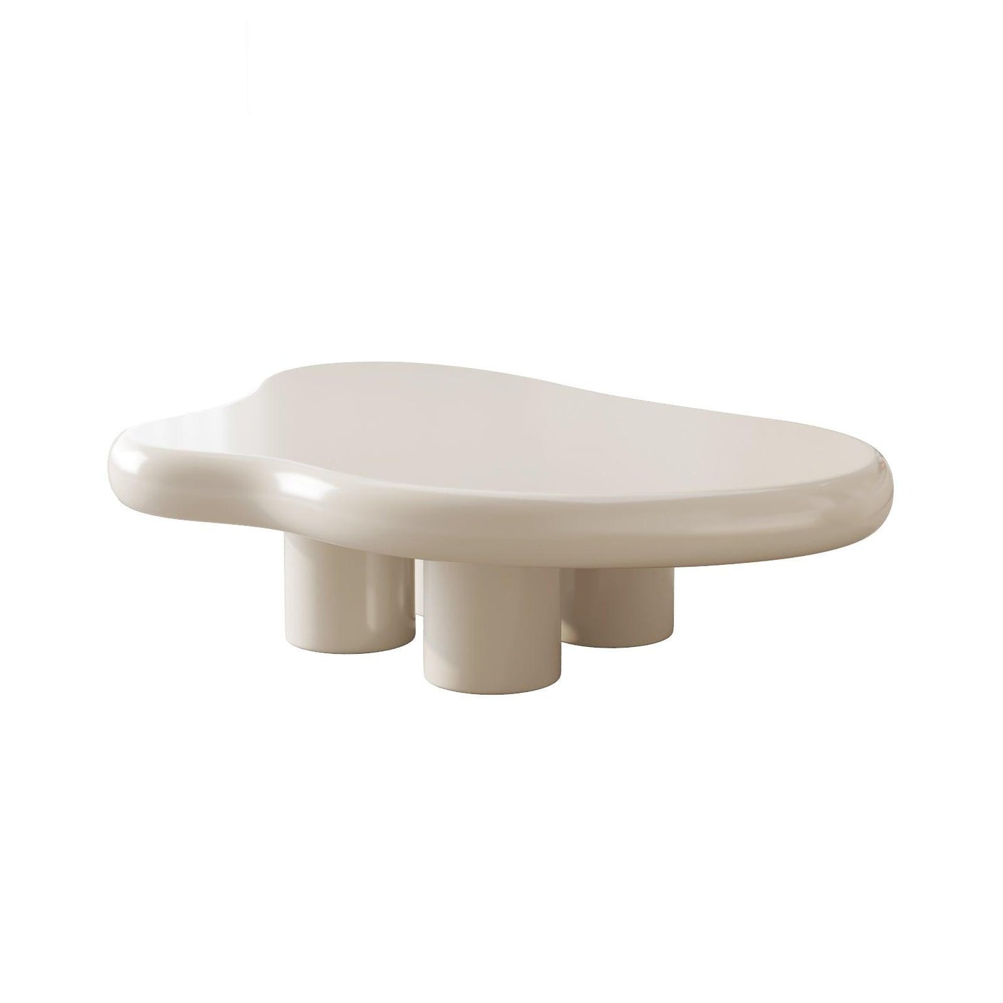 Guyii 35“-46” Cloud Coffee Table 4 Legs, Cute Coffee Table, Upgraded White Modern Tea Table