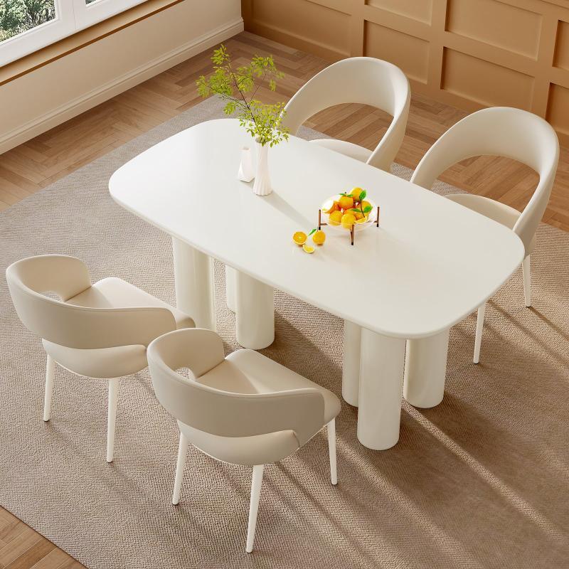 Guyii 55"-70" Rectangular Dining Table, Modern Kitchen Table for Dining Room
