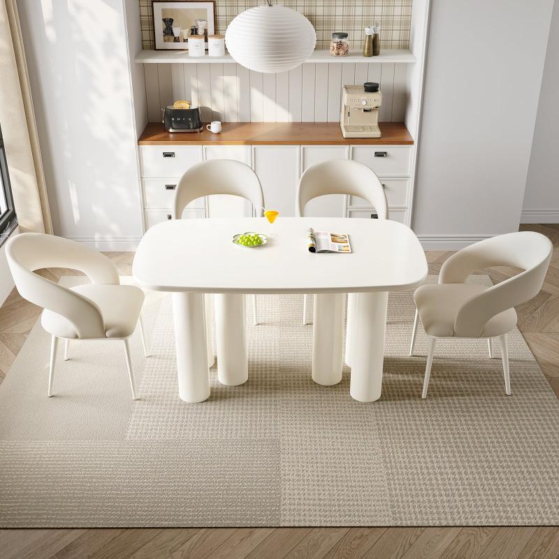 Guyii 55"-70" Rectangular Dining Table, Modern Kitchen Table for Dining Room