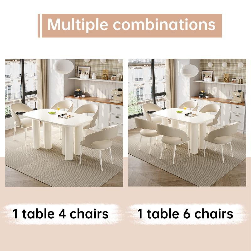 Guyii 55"-70" Rectangular Dining Table, Modern Kitchen Table for Dining Room