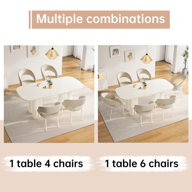 Guyii 55"-70" Rectangular Dining Table, Modern Kitchen Table for Dining Room