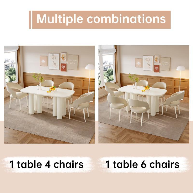 Guyii 55"-70" Rectangular Dining Table, Modern Kitchen Table for Dining Room