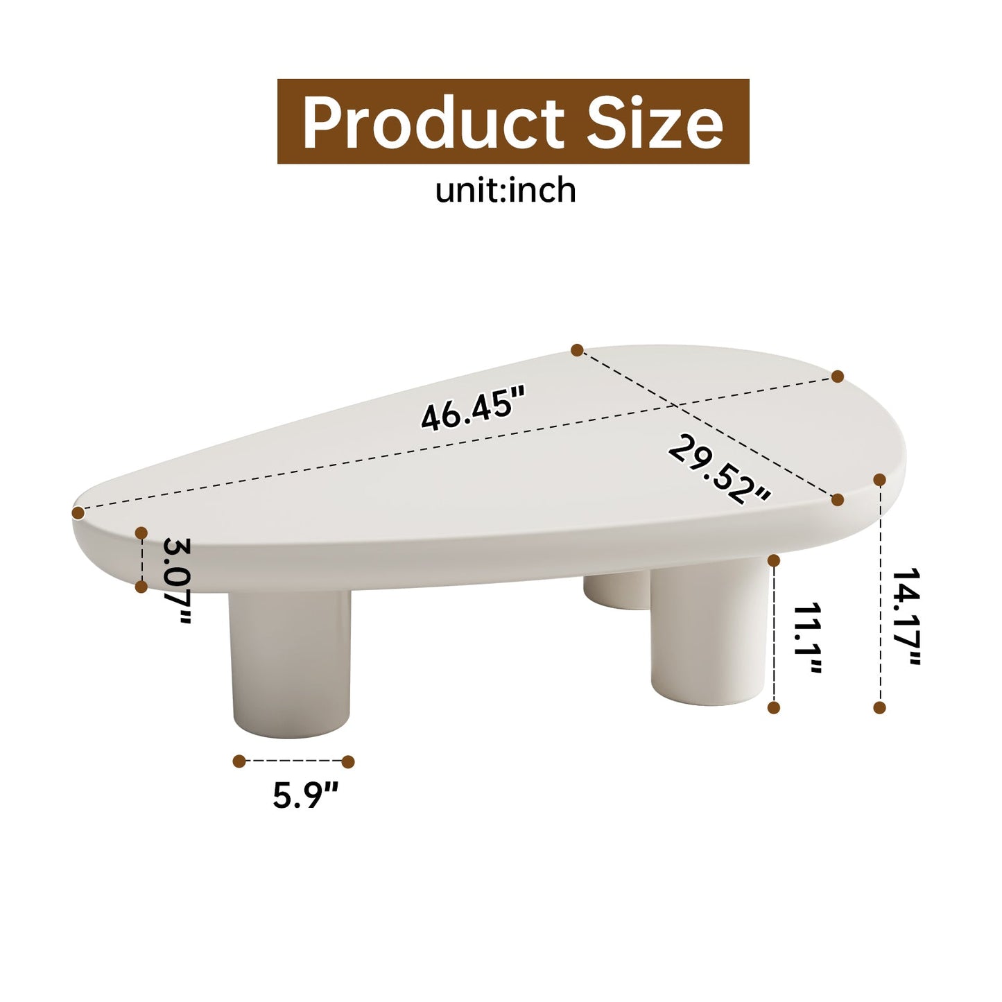 Guyii Nesting Coffee Table, 2-in-1 Modern Coffee Table, Triangle Coffee Table and Small Round Side Table L1740-UK