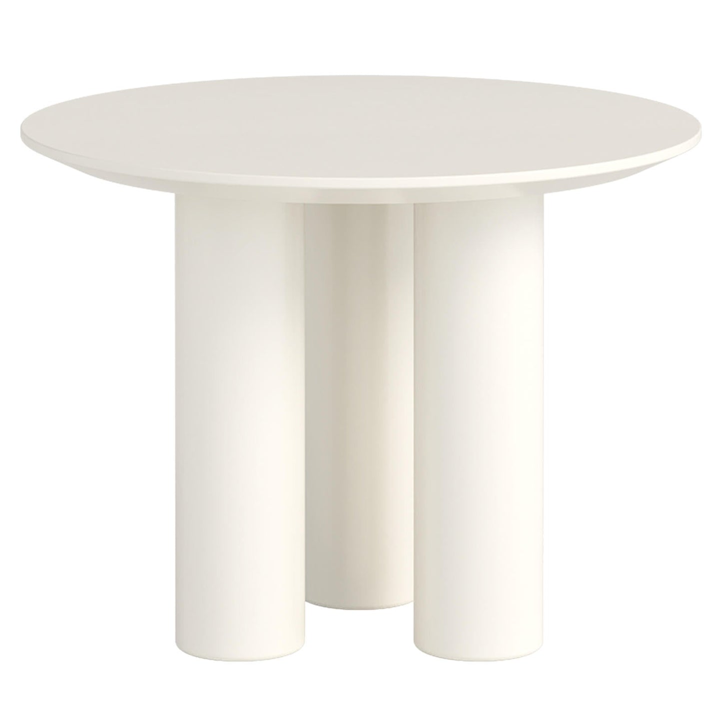 Guyii 39.37" Cream White Dining Table Set with 2 Chairs, Modern Kitchen Dining Set