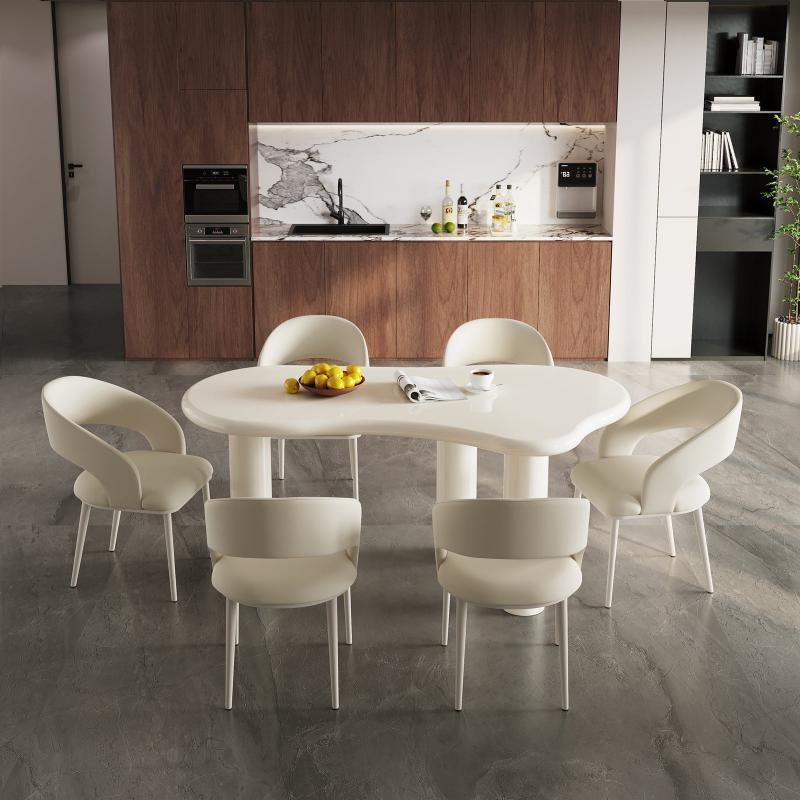 Guyii 62" Modern Dining Table Set, Modern Kitchen Table Set with Chairs