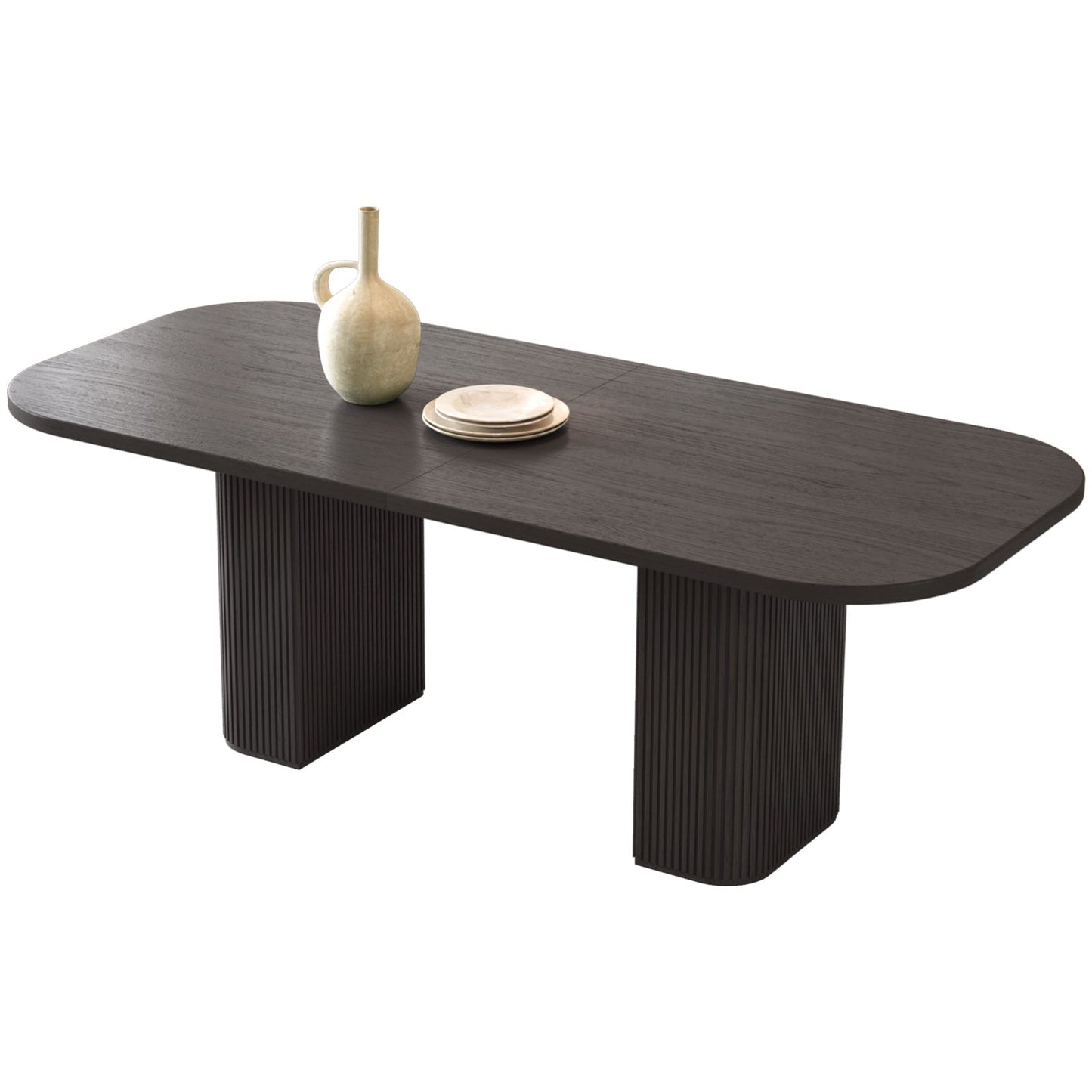 Guyii 65" Rectangular Farmhouse Dining Table for 4–6, Large Black Kitchen Table for Dining Room, Living Room