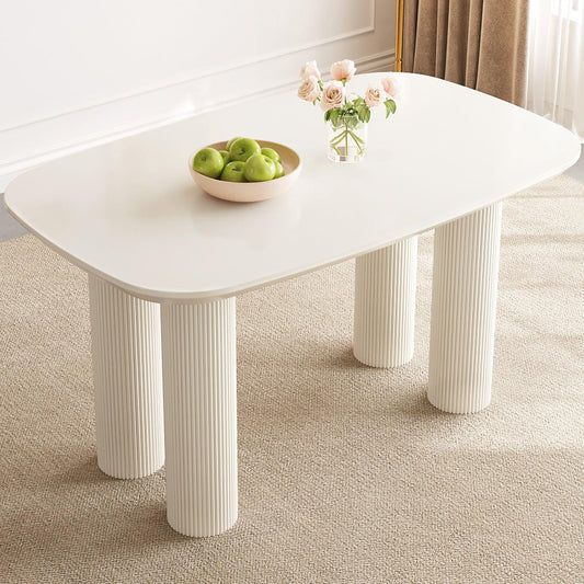 Guyii 55"-70" Rectangle Dining Table, Modern Kitchen Table for Dining Room