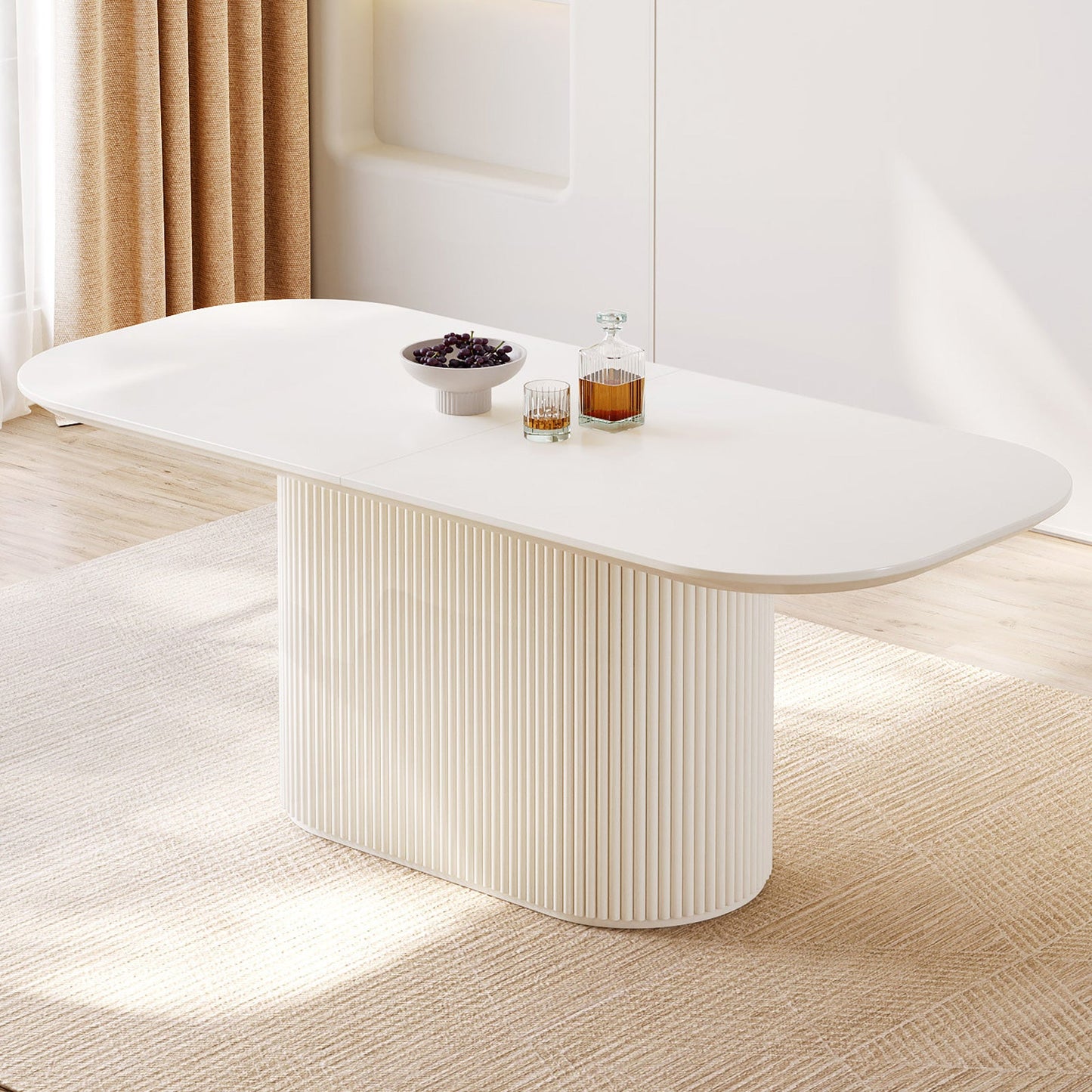 Guyii 62.99" Oval Dining Table, Modern Kitchen Table for 6 People, Table Only