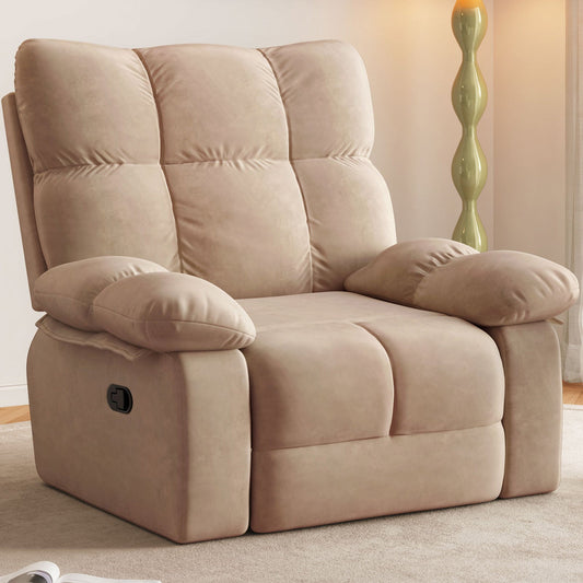Guyii Multi-Functional Single Sofa Chair, Overstuffed Manual Recliner Chair