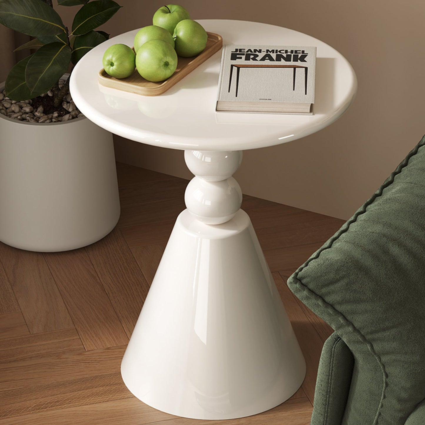 Guyii Round Side Table – Modern End Table for Living Room, Bedroom, Small Spaces, and Accent Decor