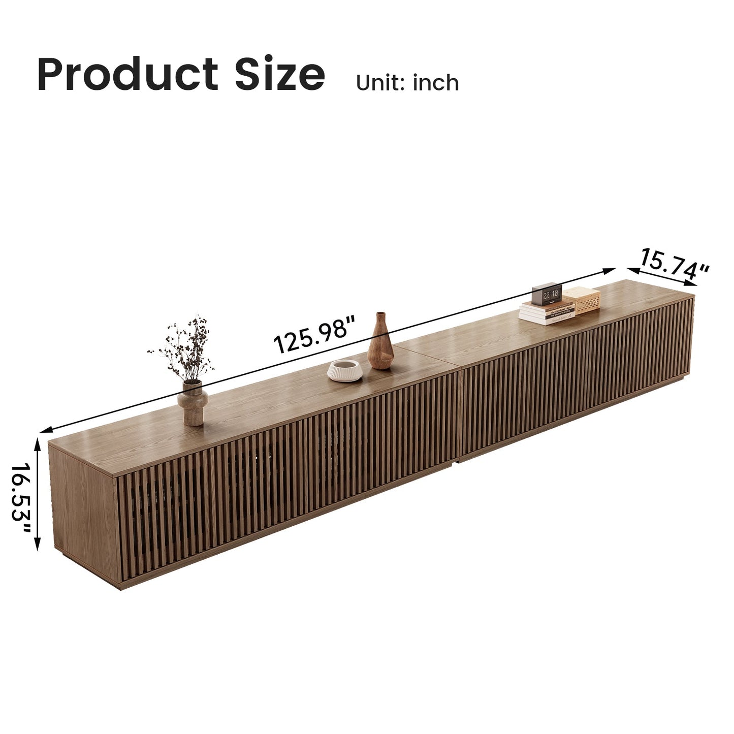Guyii Modern TV Stand, Entertainment Center for 55/60 Inch TV with Storage, Media Console