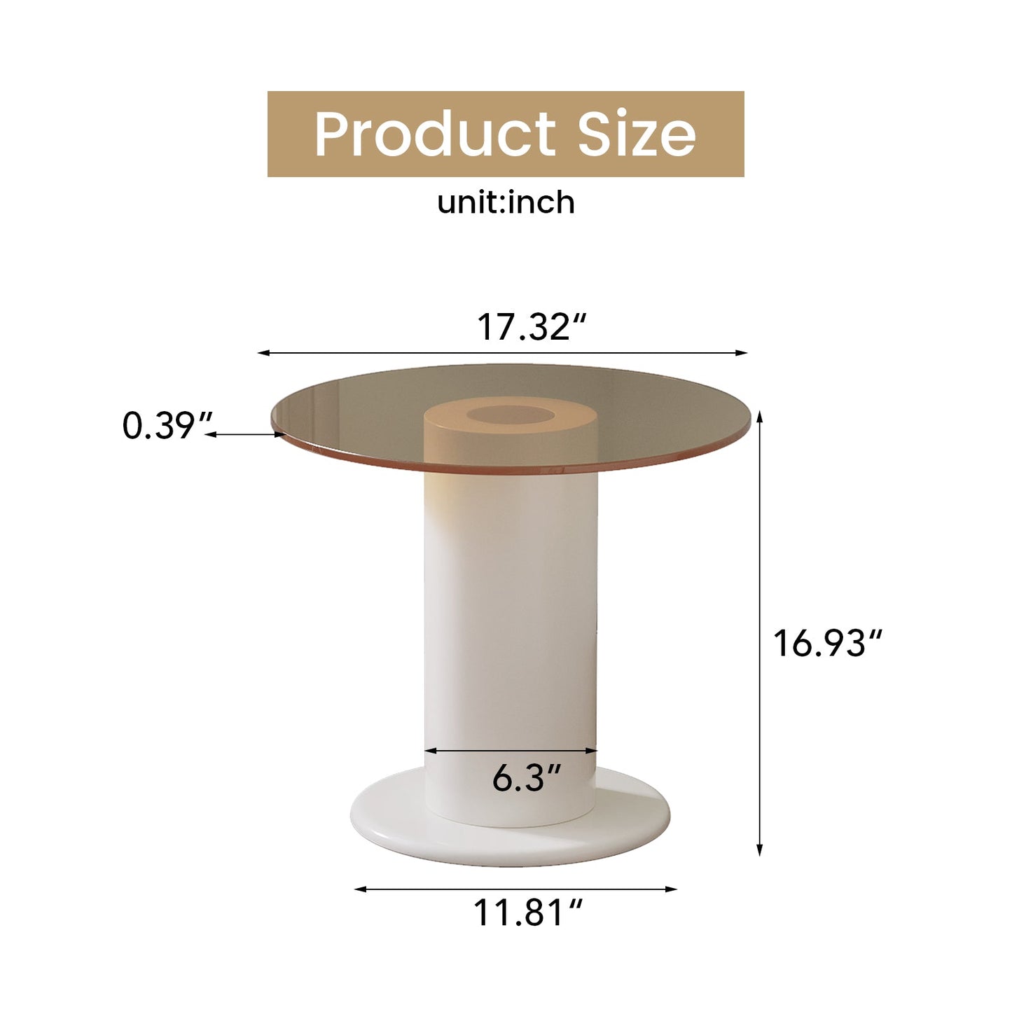 Guyii Nesting Coffee Table, 2-in-1 Modern Coffee Table, Triangle Coffee Table and Small Round Side Table L1740-UK