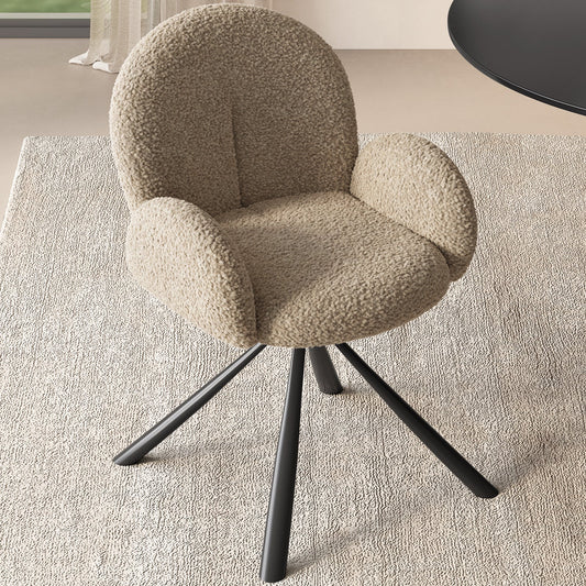 Guyii Modern Dining Chair No Wheels, 360° Swivel Office Desk Chair for Home & Dining Room