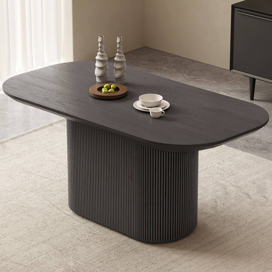 Guyii 62.99" Oval Dining Table, Modern Kitchen Table for 6 People, Table Only