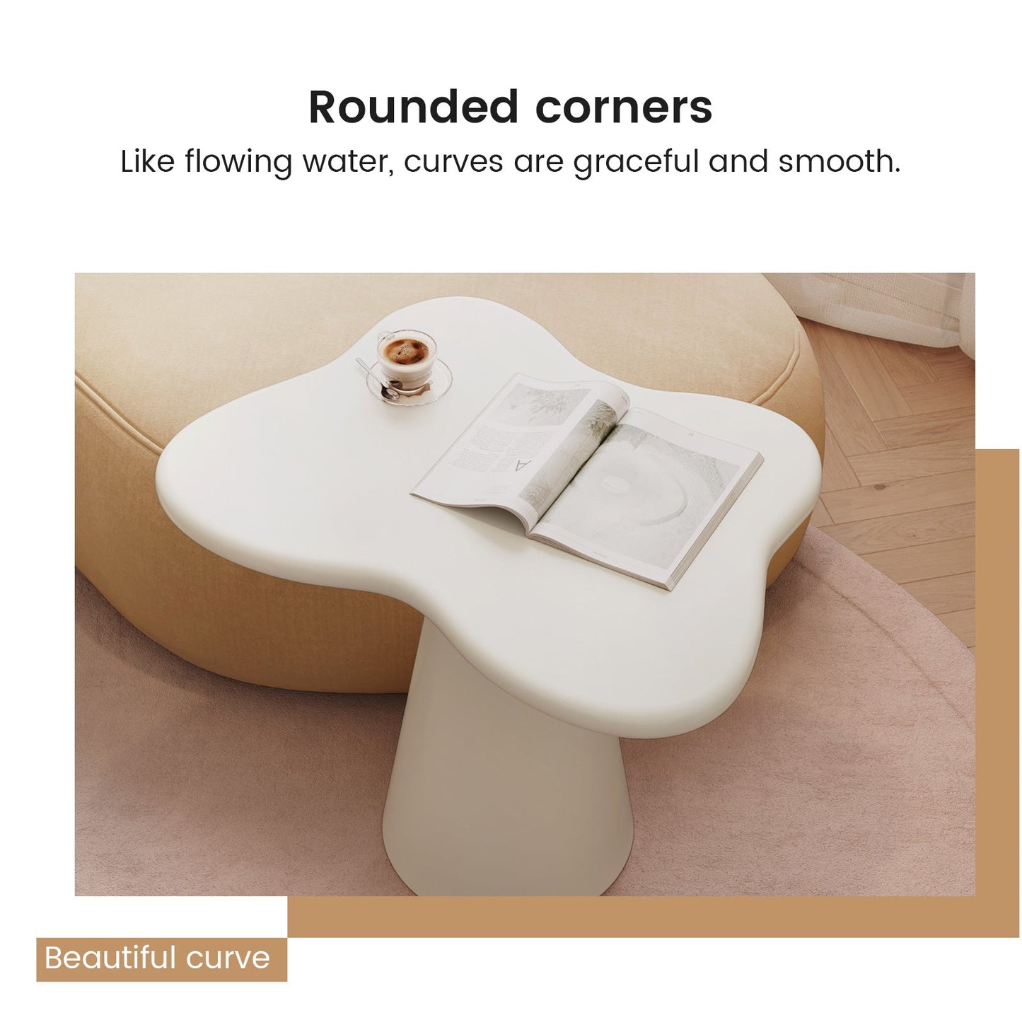 Guyii Cloud-Shaped Side Table, Modern Sofa and Coffee Table | GY1899-DE