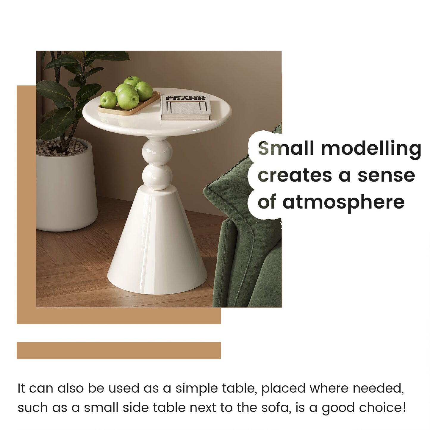 Guyii Round Side Table – Modern End Table for Living Room, Bedroom, Small Spaces, and Accent Decor