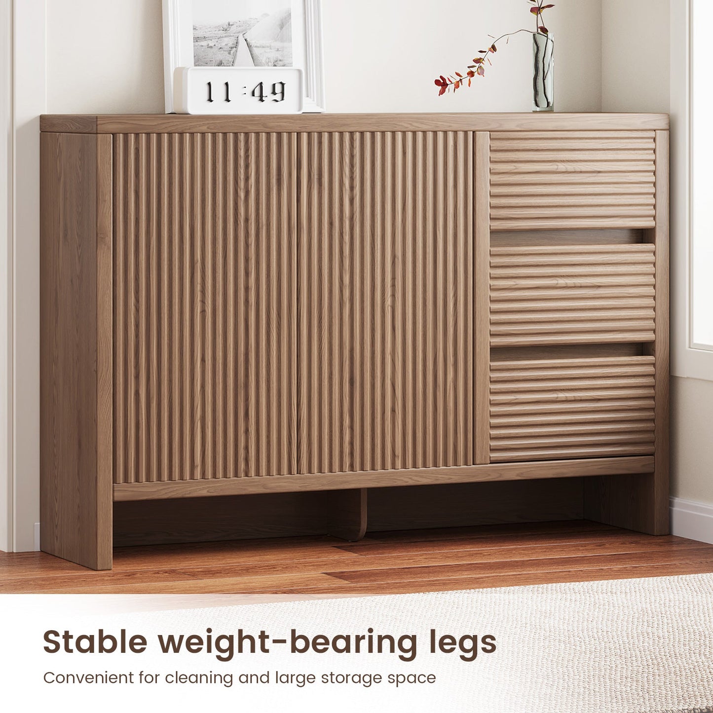Guyii 3-Tier Shoe Storage Cabinet with 3 Drawers, Slim Entryway Organizer with Legs