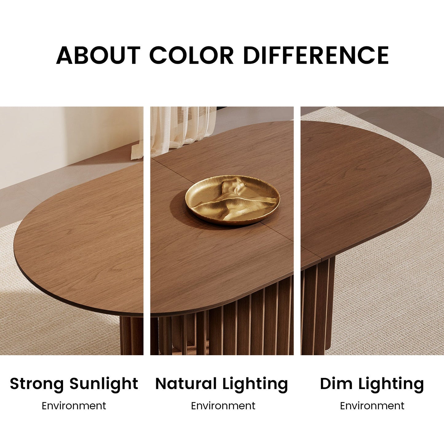 Guyii Dark Walnut Oval Dining Table 78″ – Modern Farmhouse Table for 4–8 People, Table Only
