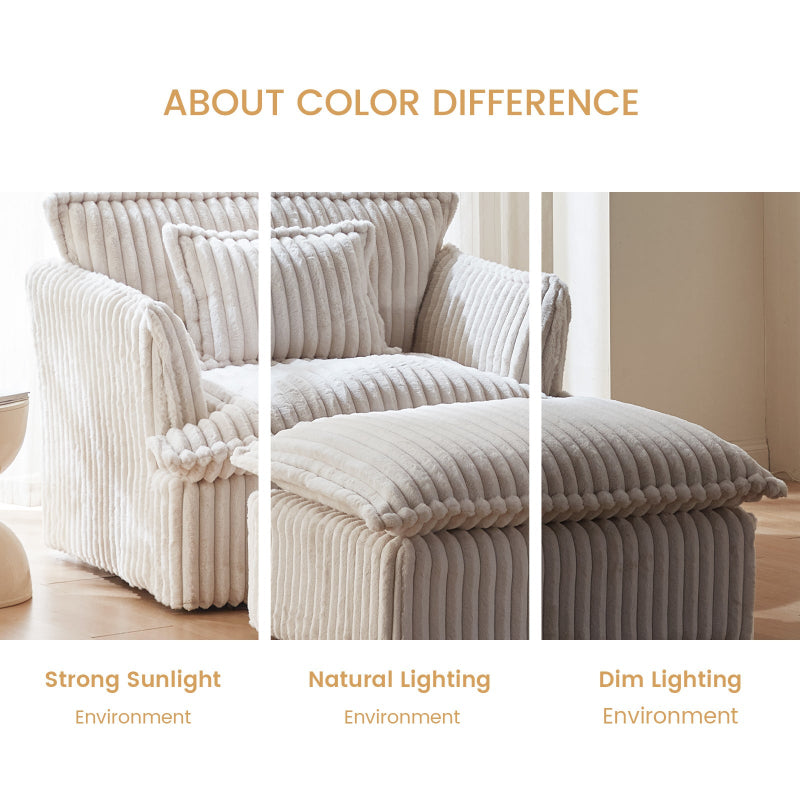 Guyii Oversized 1-4 Seater Sofa, Extra-Wide Convertible Couch with Pillows