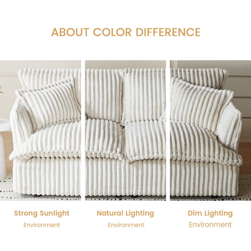 Guyii Oversized 1-4 Seater Sofa, Extra-Wide Convertible Couch with Pillows