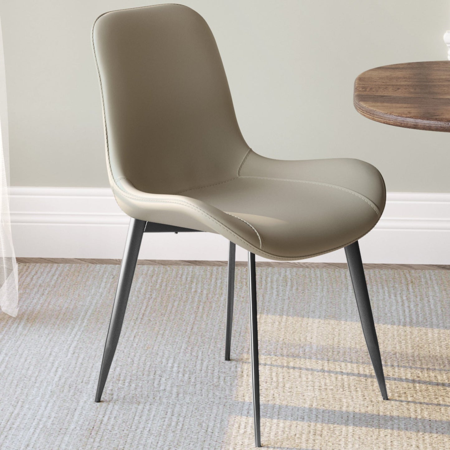 Guyii Dining Chair Set, Modern Kitchen Dining Chairs Set of 4-8, PU Upholstered and Metel Legs