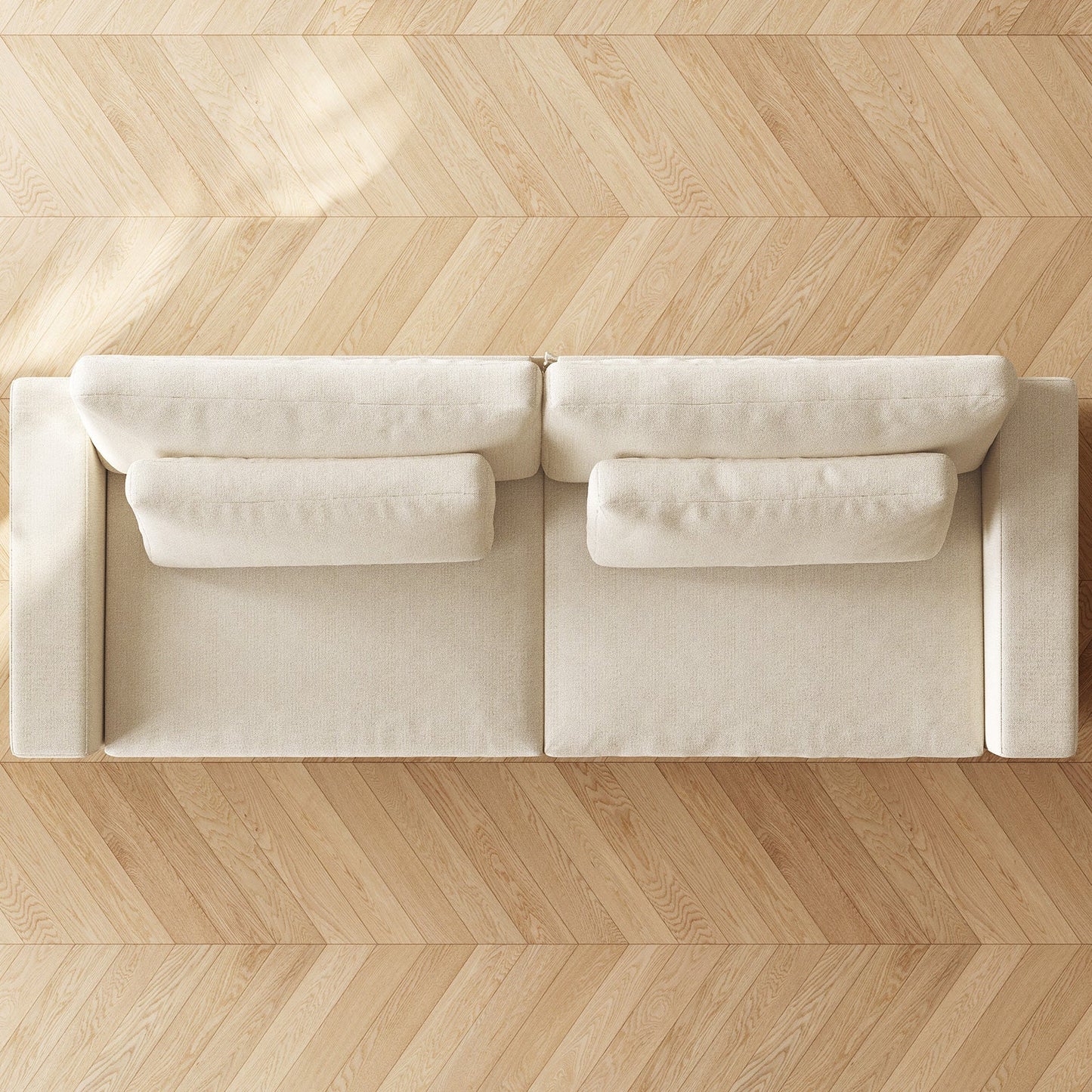Guyii 104.72" Oversized Sofa, Extra-Wide & Deep Loveseat Sofa, 3 Seater Sofa with 2 Pillows