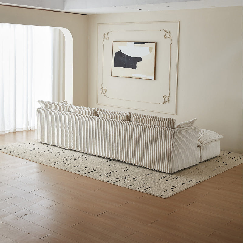 Guyii Oversized 1-4 Seater Sofa, Extra-Wide Convertible Couch with Pillows