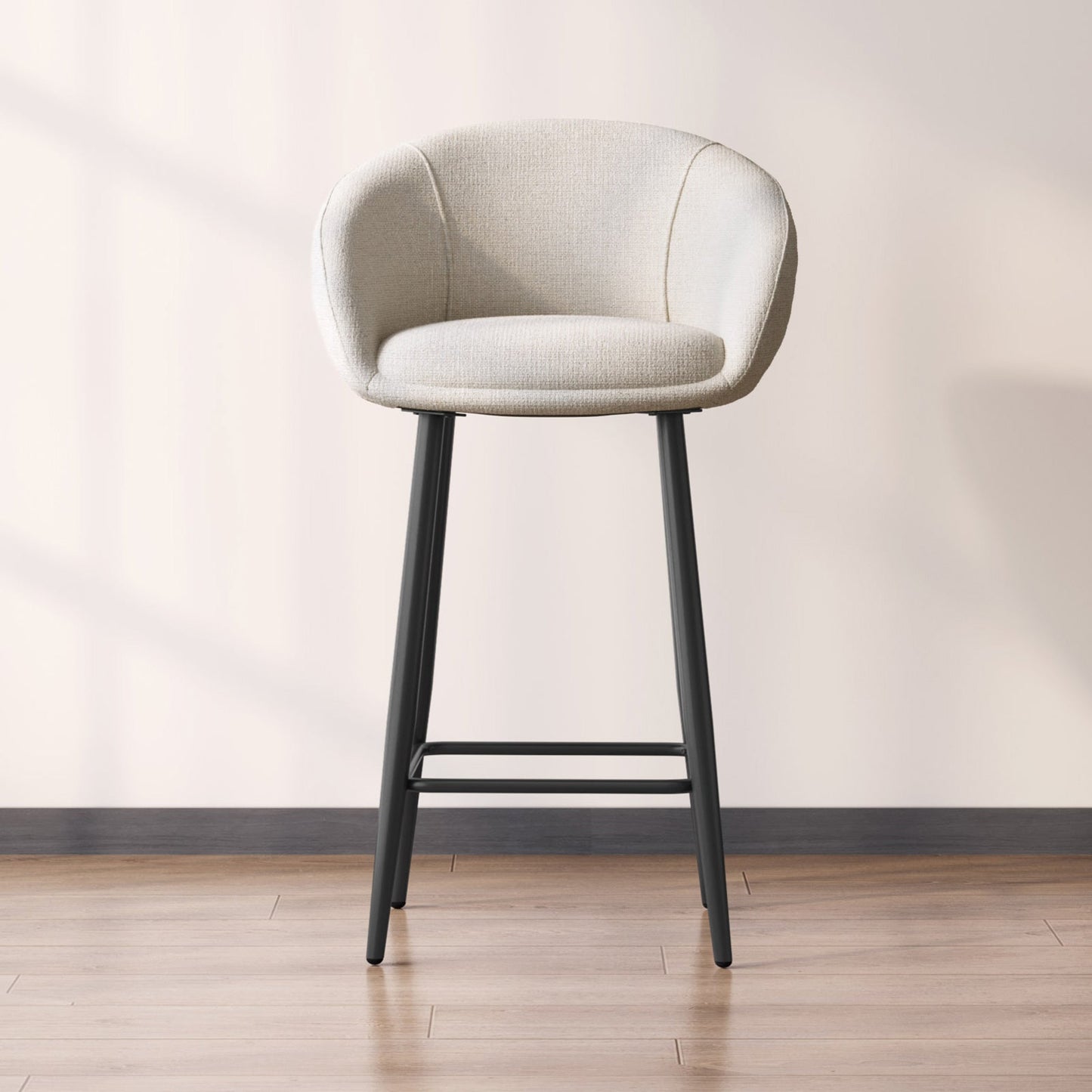 Guyii 2-Pack Counter Stools Set, 35.43" H Linen Fabric Bar Chairs