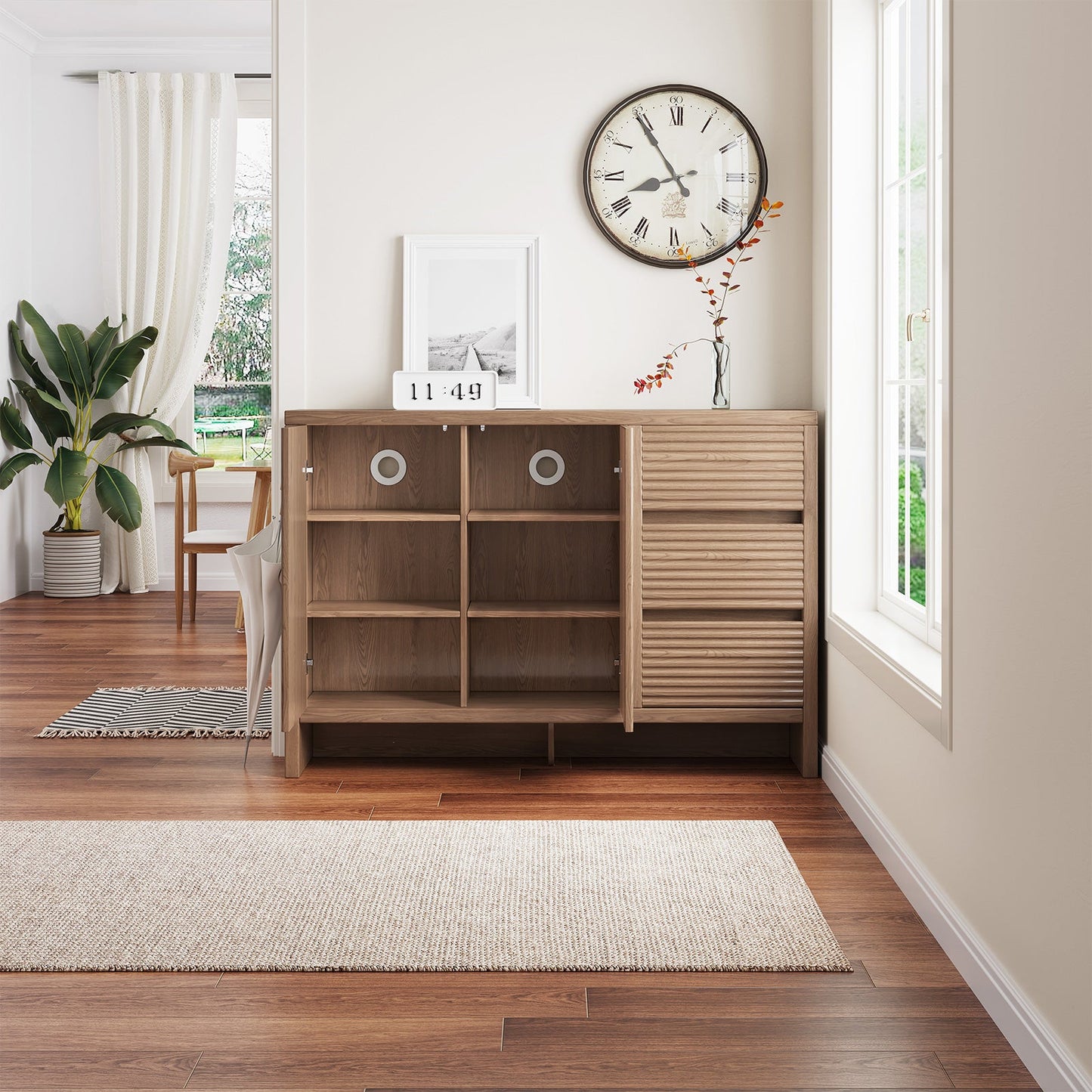 Guyii 3-Tier Shoe Storage Cabinet with 3 Drawers, Slim Entryway Organizer with Legs