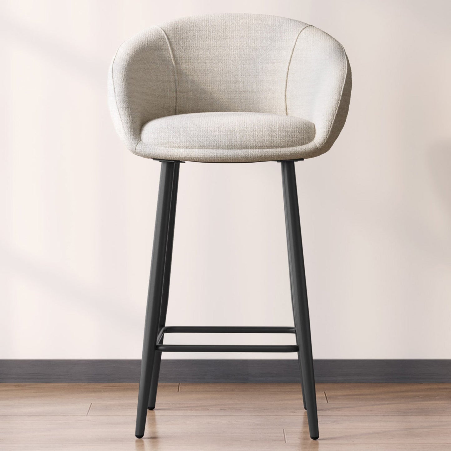 Guyii 2-Pack Counter Stools Set, 35.43" H Linen Fabric Bar Chairs