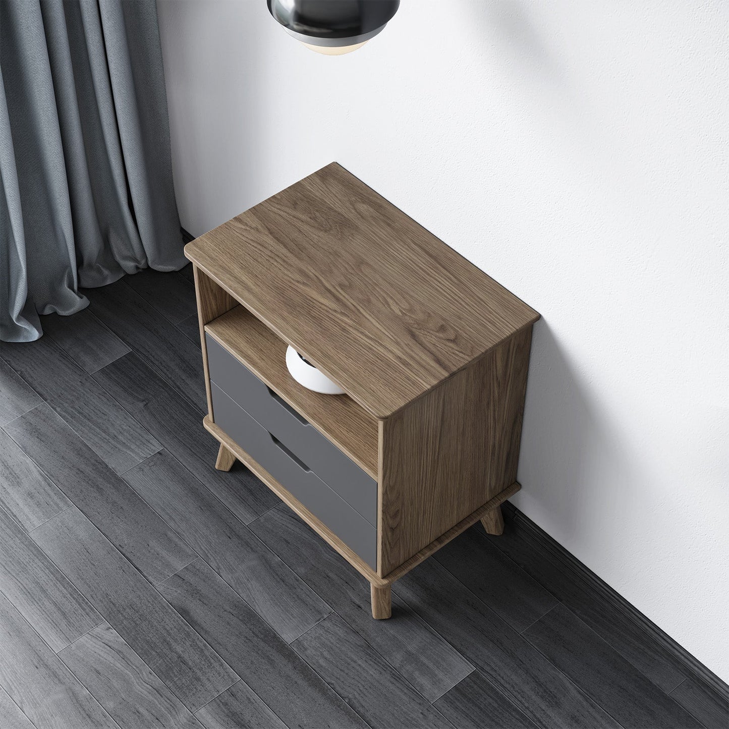 Guyii Mid Century Modern Side Cabinet, Small End Table