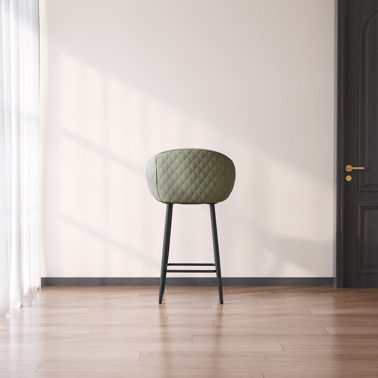 Guyii 2-Pack Counter Stools Set, 35.43" H Linen Fabric Bar Chairs