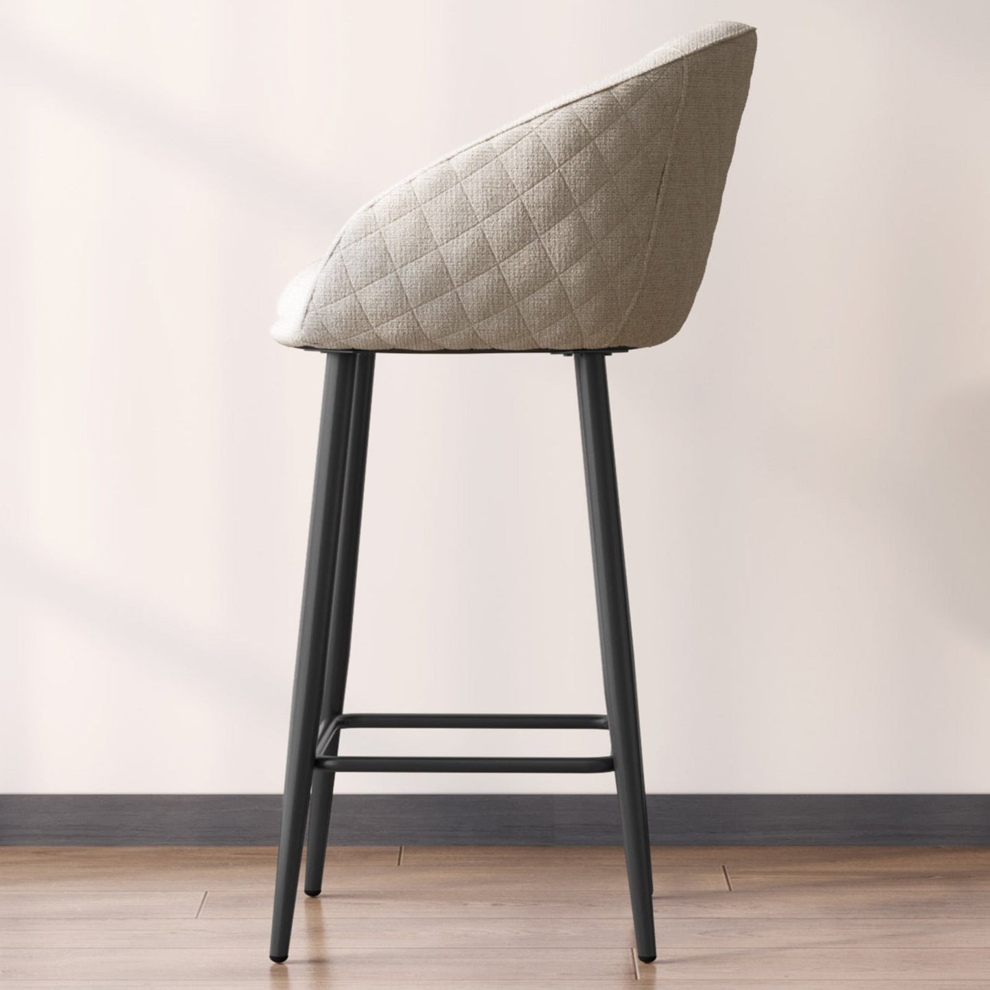 Guyii 2-Pack Counter Stools Set, 35.43" H Linen Fabric Bar Chairs