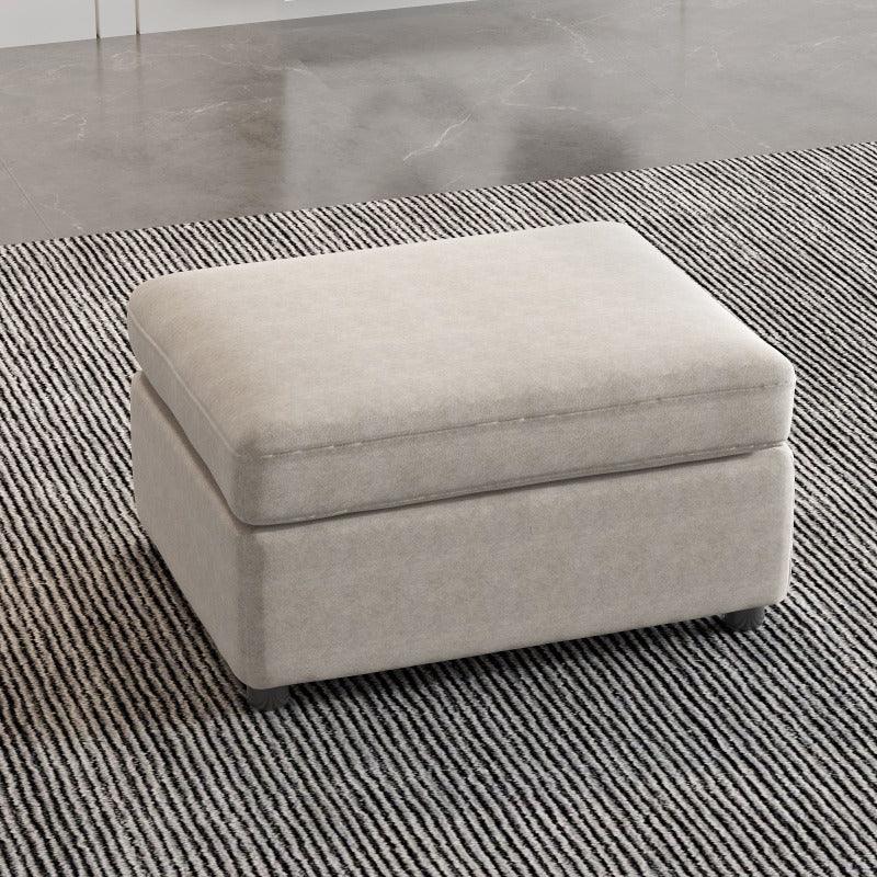 Guyii Velvet Sectional Sofa, Modern Oversized 4-9 Seater with Pillows and Storage Footstool