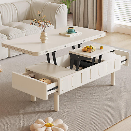 Guyii Extendable Coffee Table, 3-in-1 Multifunctional Lift Top Center Table