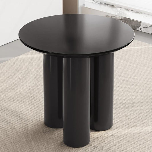 Guyii 30"-46" Black Round Dining Table, Modern White Kitchen Table for 4-6 People L5294-UK