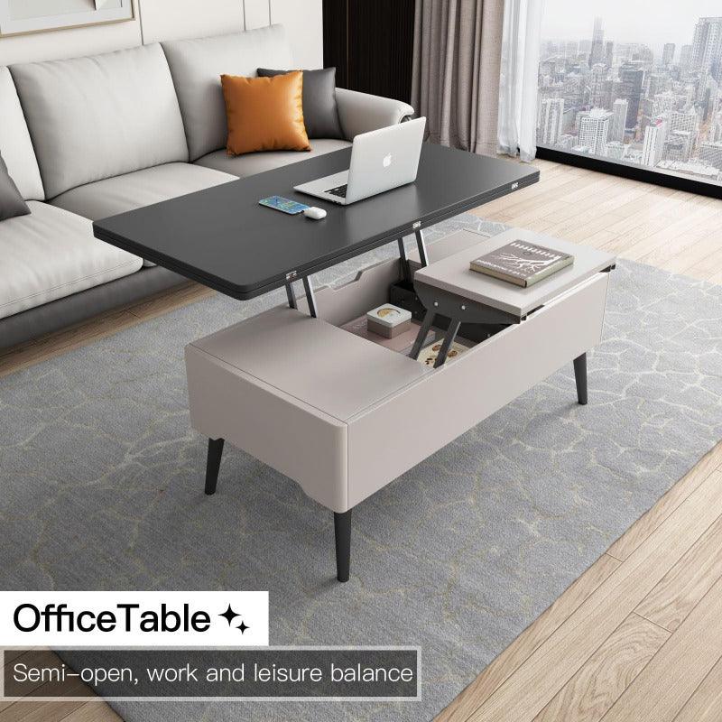 Guyii 43” Lift Top Coffee Table with Storage Drawer, 3 in 1 Multi Function Center Table
