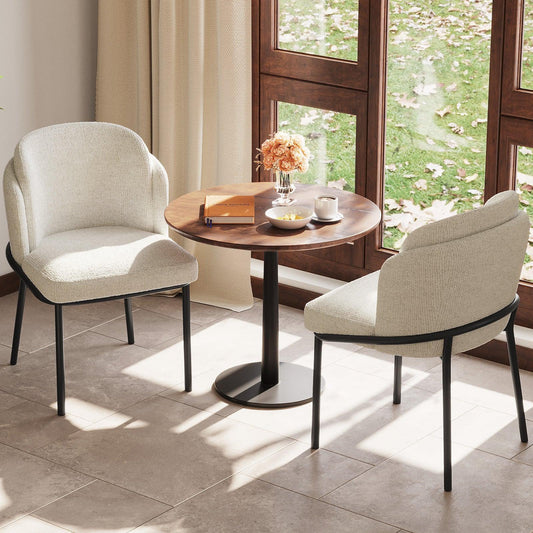 Guyii Dining Chairs Set of 2-6, Modern Fabric Dinner Chairs, Dining Room Kitchen Chairs with Metal Legs
