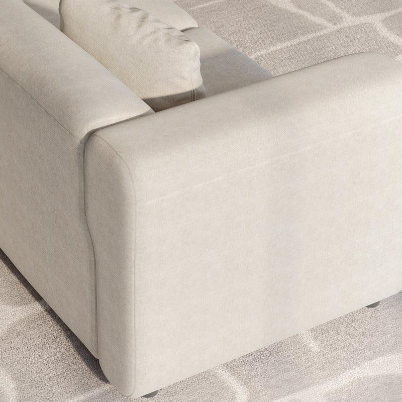 Guyii Velvet Sectional Sofa, Modern Oversized 4-9 Seater with Pillows and Storage Footstool
