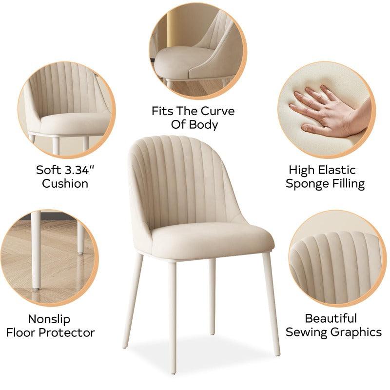 Guyii Dining Chairs Set of 2, Modern Kitchen and Dining Room Chairs with Metal Legs